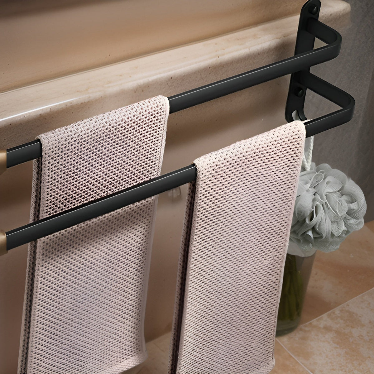 Modern Aluminium Towel Holder with 3 Layers for Bathroom and Space-Saving Use