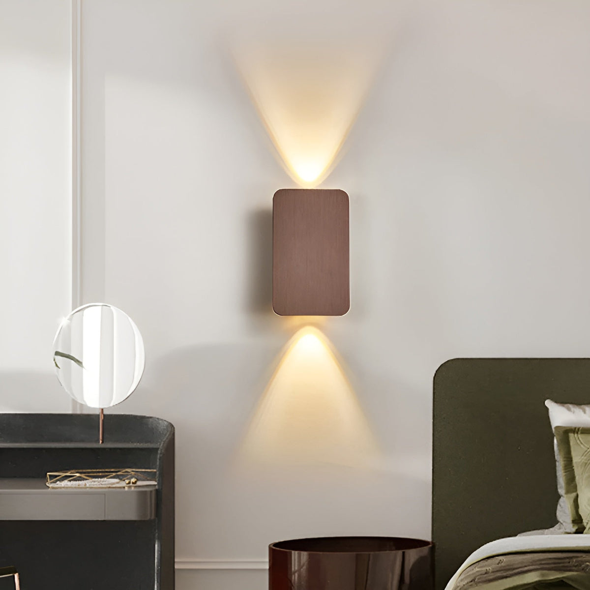 Aplique LED con haz de luz hacia arriba y hacia abajo – Moderno y ambiental