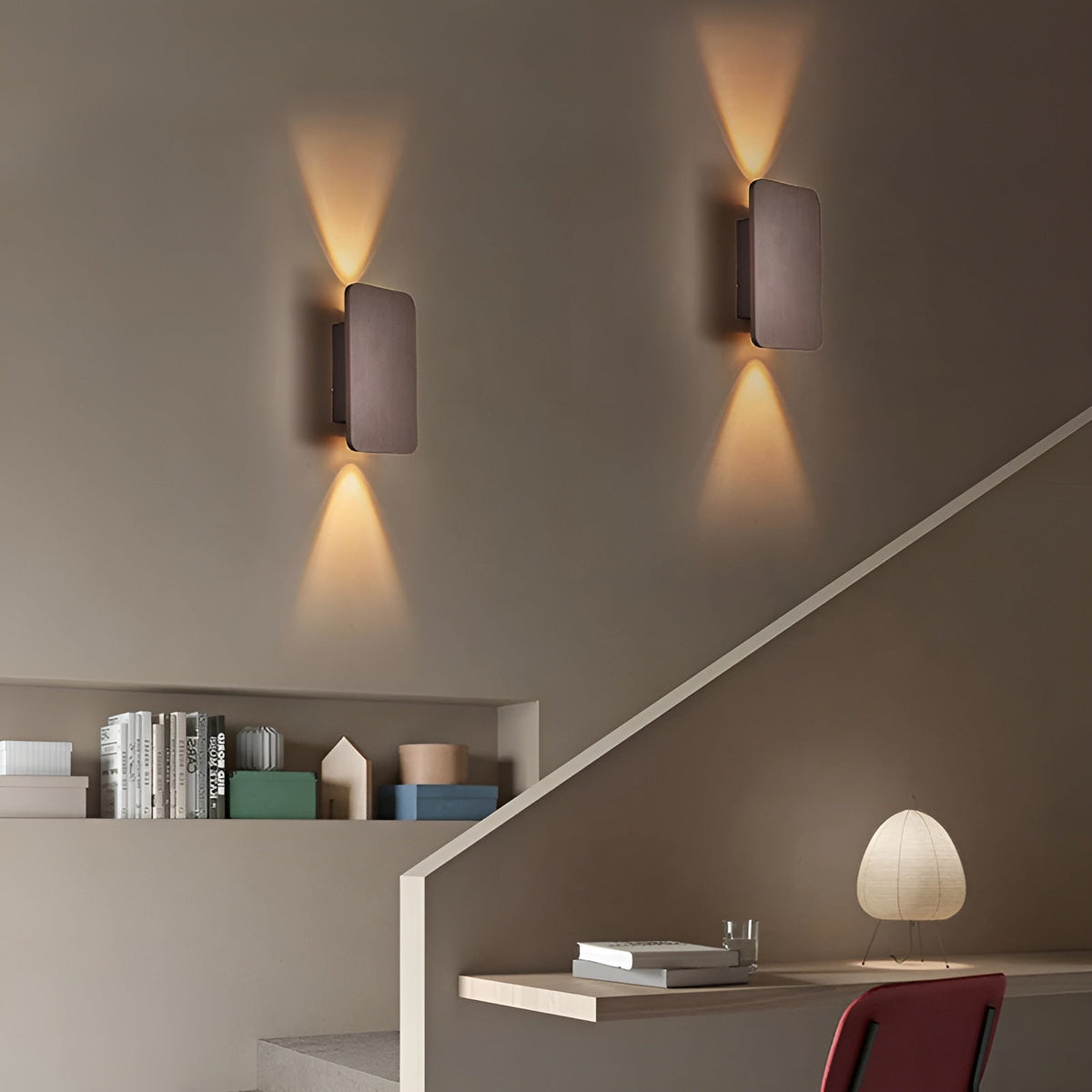 Aplique LED con haz de luz hacia arriba y hacia abajo – Moderno y ambiental