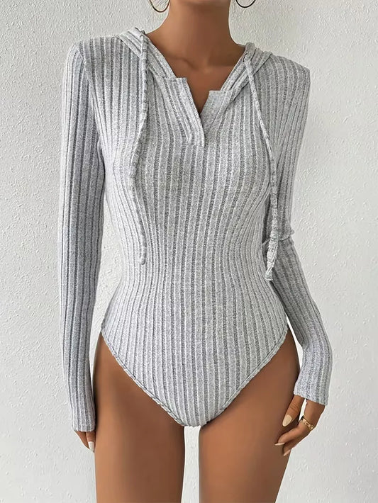 Hooded Bodysuit with Long Sleeves