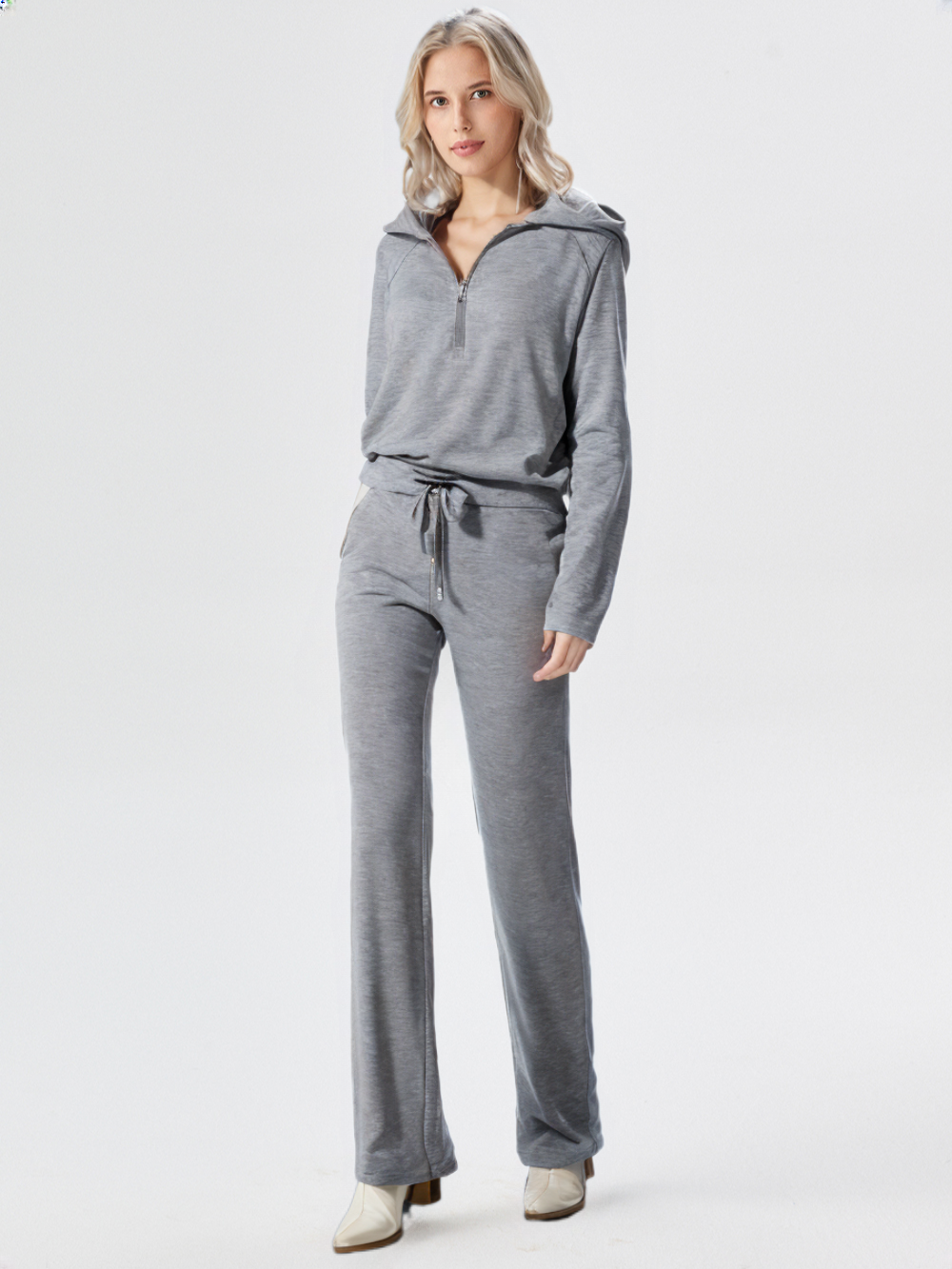 Hooded Loungewear with Zip