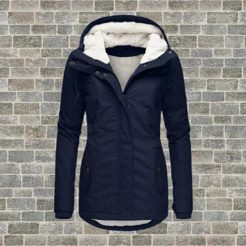 Casaco de inverno com capuz para mulher – quente e elegante