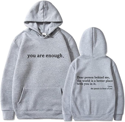 Casual Unisex Hoodie with Statement Print and Long Sleeves