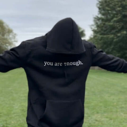Casual Unisex Hoodie with Statement Print and Long Sleeves