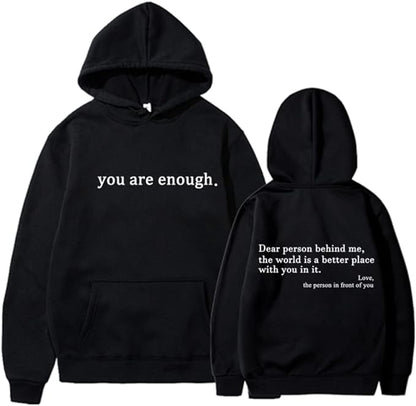 Casual Unisex Hoodie with Statement Print and Long Sleeves