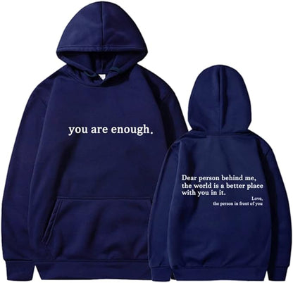 Casual Unisex Hoodie with Statement Print and Long Sleeves