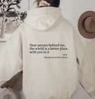 Soft Warm Oversized Women's Hoodie With Quote