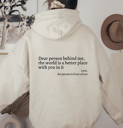 Dámska mäkká teplá oversized mikina s kapucňou a nápisom