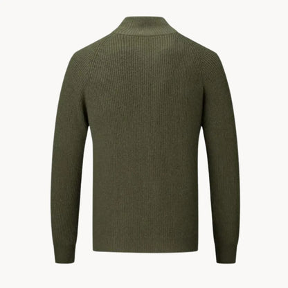 Hugo | Cashmere Jumper with Full Zip and Stand-Up Collar