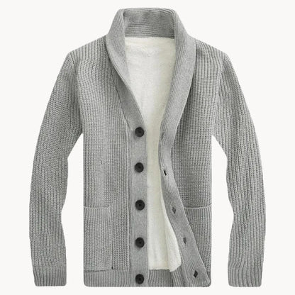Hugo | Fleece cardigan with shoulder collar and front pockets