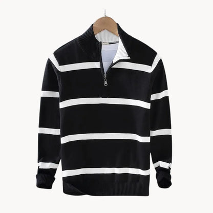 Hugo | Jumper with Quarter Zip and Stand-Up Collar