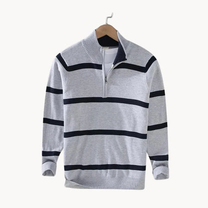 Hugo | Jumper with Quarter Zip and Stand-Up Collar