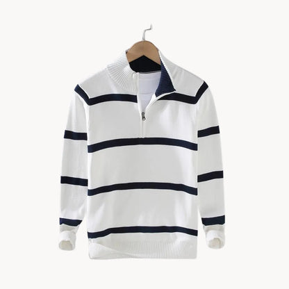 Hugo | Jumper with Quarter Zip and Stand-Up Collar