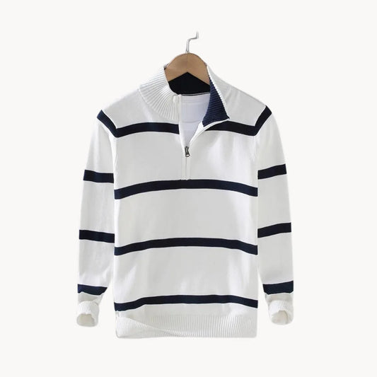 Hugo | Jumper with Quarter Zip and Stand-Up Collar