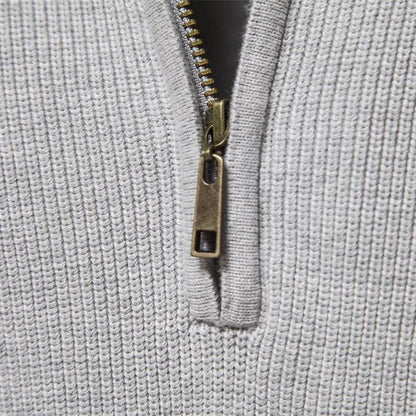 Hugo Luxe Half Zip Jumper with Stand-Up Collar