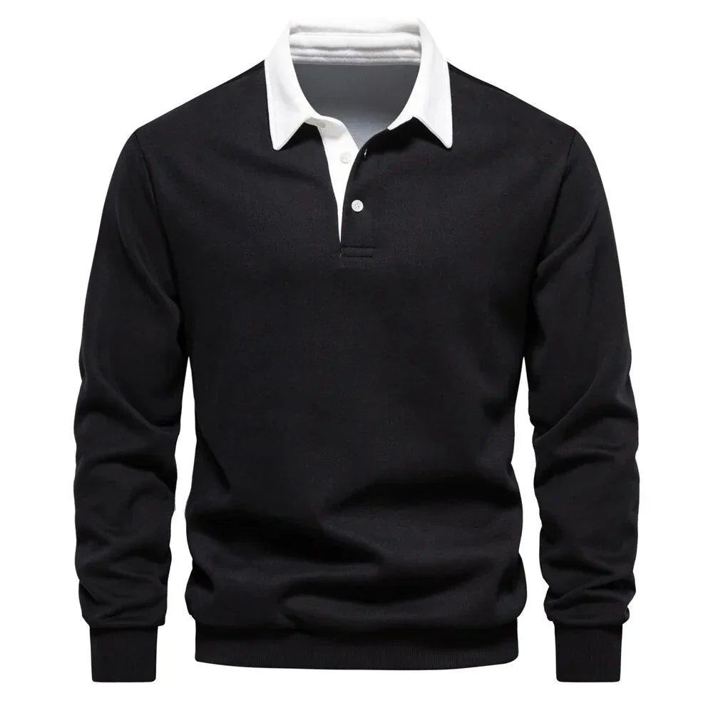 Hugo – Men's Polo Shirt with Long Sleeves