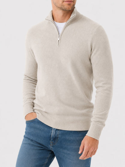 Hugo Merino Wool Men's V-Neck Jumper with Zip