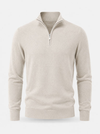 Hugo Merino Wool Men's V-Neck Jumper with Zip
