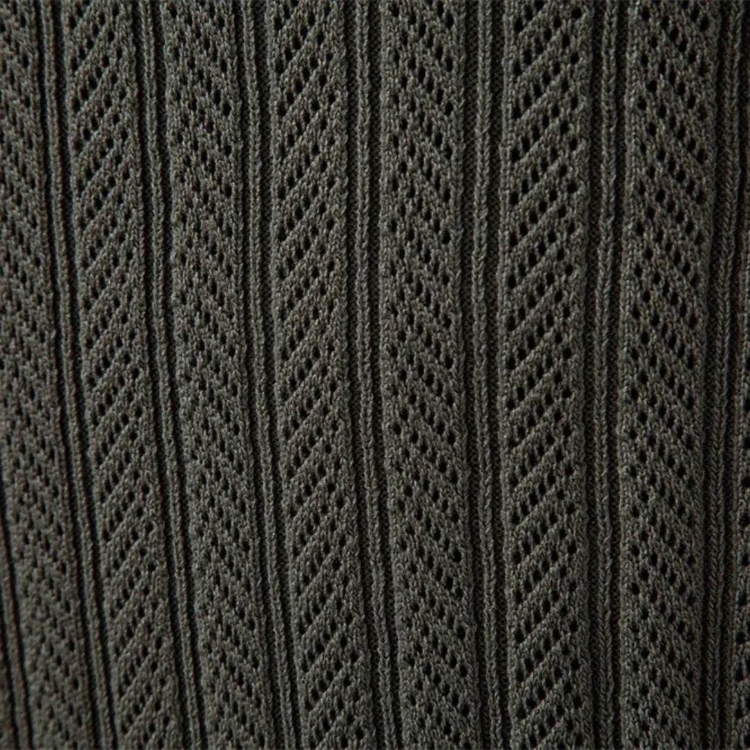 Hugo | Polo with Ribbed Pattern and Short Zip