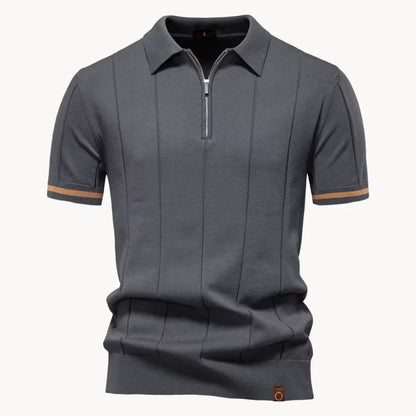 Hugo | Polo with Short Zip and Classic Collar