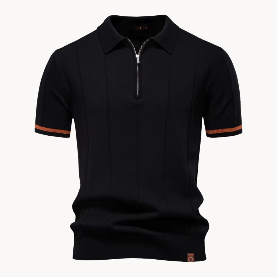 Hugo | Polo with Short Zip and Classic Collar