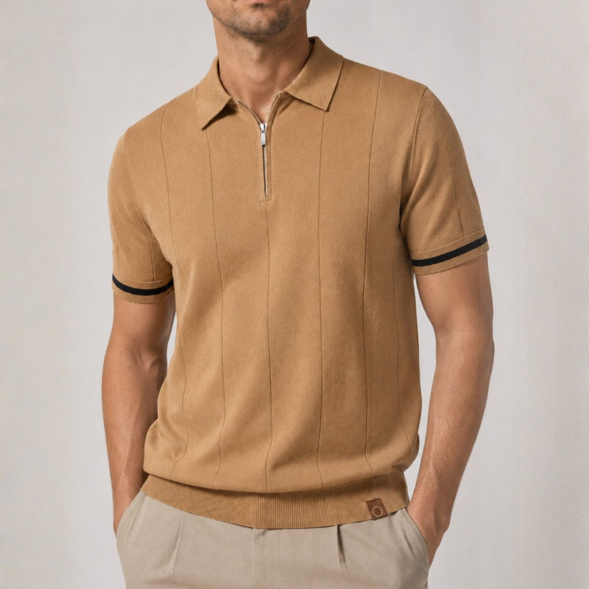 Hugo | Polo with Short Zip and Classic Collar