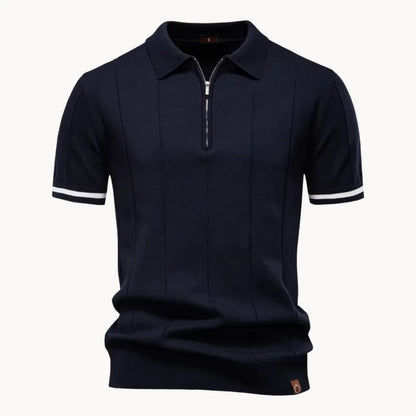 Hugo | Polo with Short Zip and Classic Collar