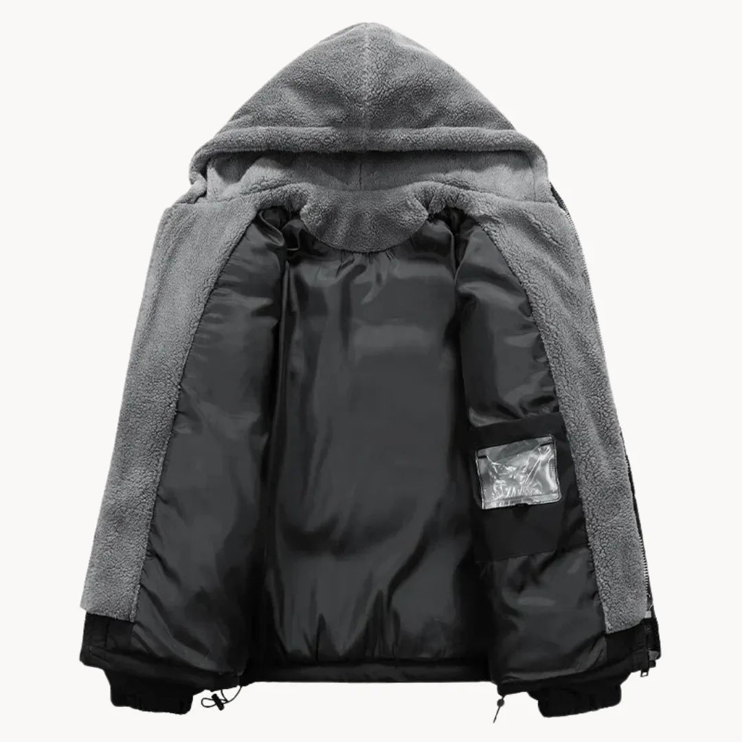 Hugo | Quilted Jacket with Hood and Elastic Cuffs