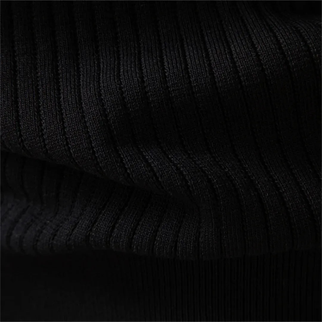 Hugo | Ribbed Sweater with Round Neck and Button Closure