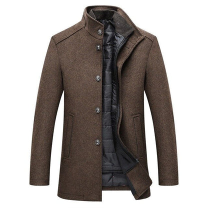Hugo | Single-breasted Thick Wool Men's Coat