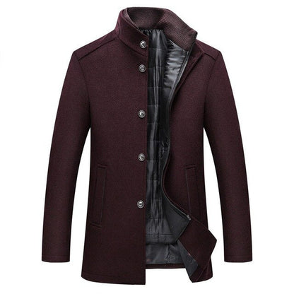 Hugo | Single-breasted Thick Wool Men's Coat