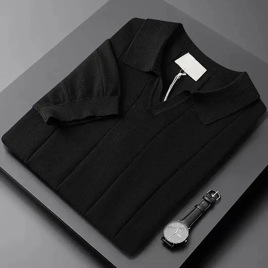Hugo | Slim fit polo with short sleeves and vertical ribbing