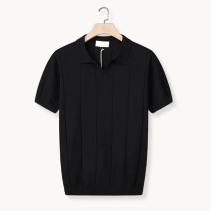Hugo | Slim fit polo with short sleeves and vertical ribbing