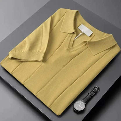 Hugo | Slim fit polo with short sleeves and vertical ribbing