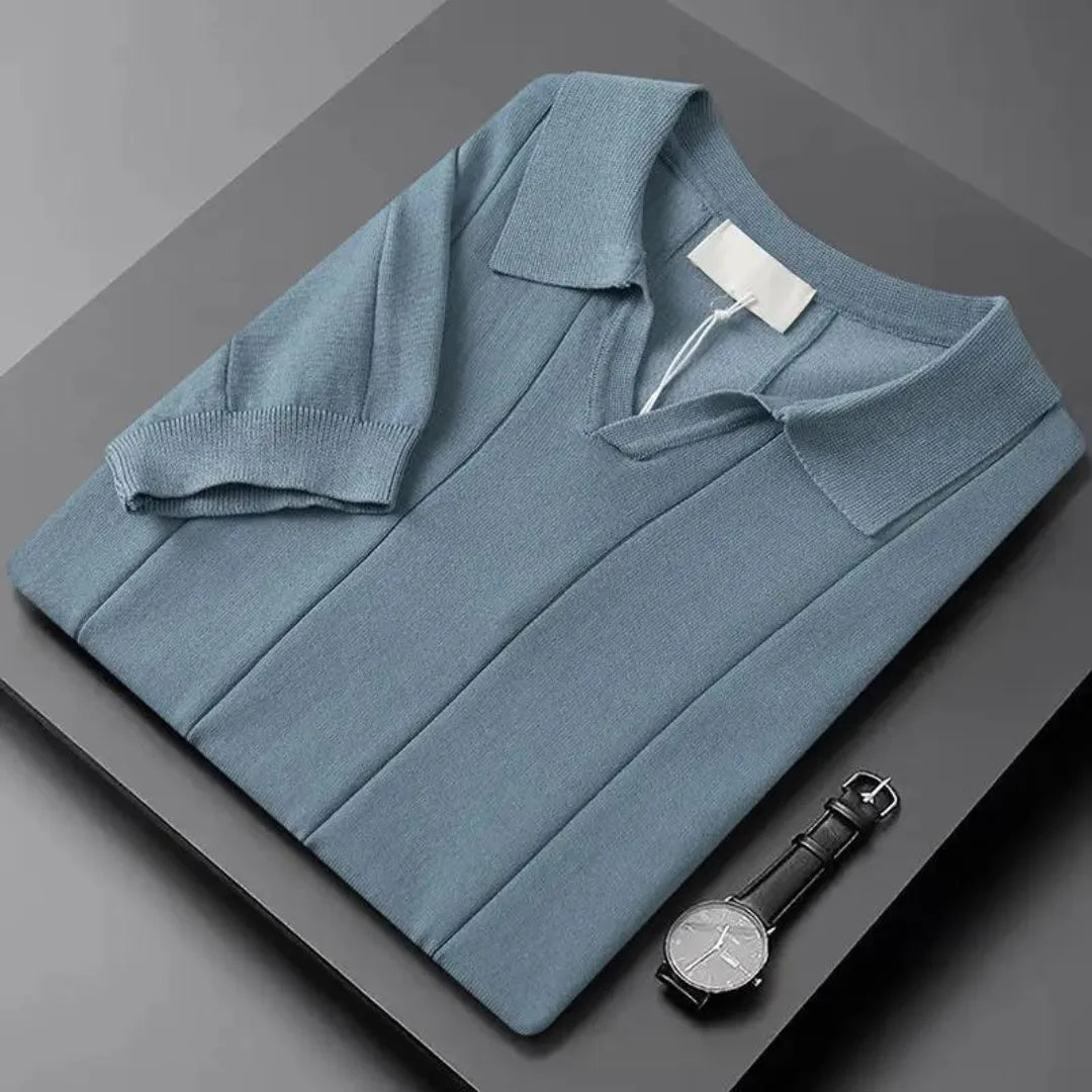 Hugo | Slim fit polo with short sleeves and vertical ribbing
