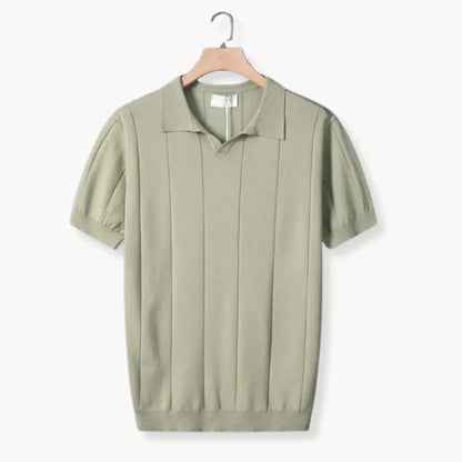 Hugo | Slim fit polo with short sleeves and vertical ribbing