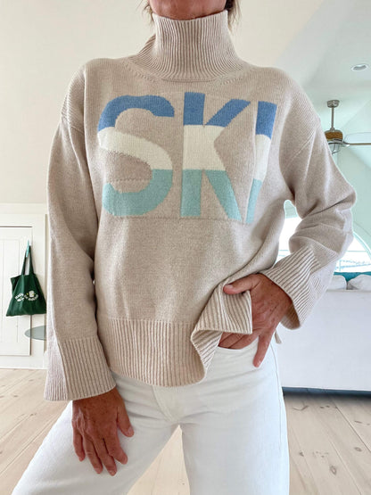 Winter Ski Roll Neck for Women Knitted Warm and Soft