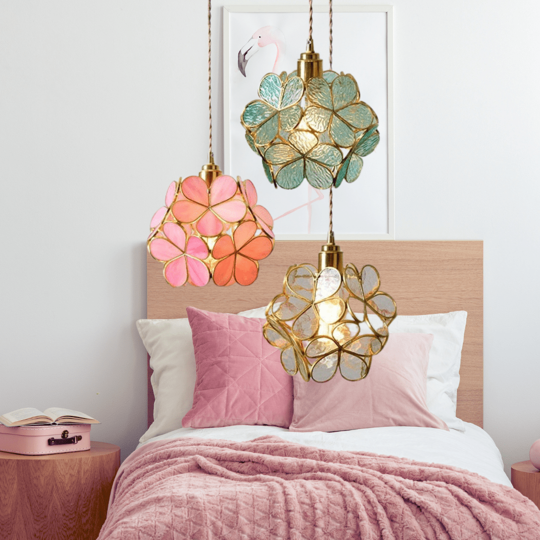 Glass Flower Pendant Light Nordic Design