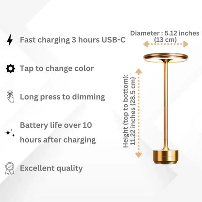 Lampe de table sans fil rechargeable simple