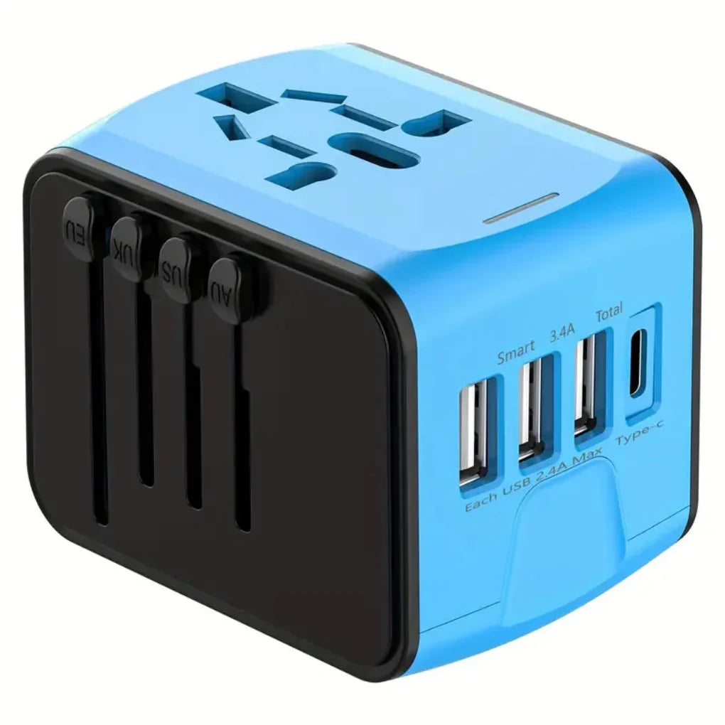 International Travel Plug Adapter Compact, Safe and Fast Charging for Worldwide Use