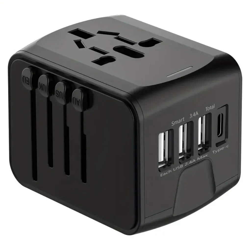 International Travel Plug Adapter Compact, Safe and Fast Charging for Worldwide Use
