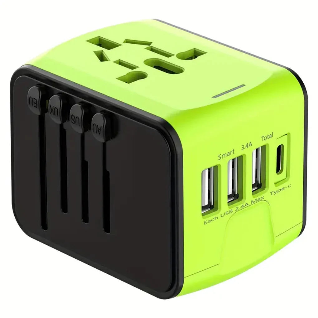 International Travel Plug Adapter Compact, Safe and Fast Charging for Worldwide Use