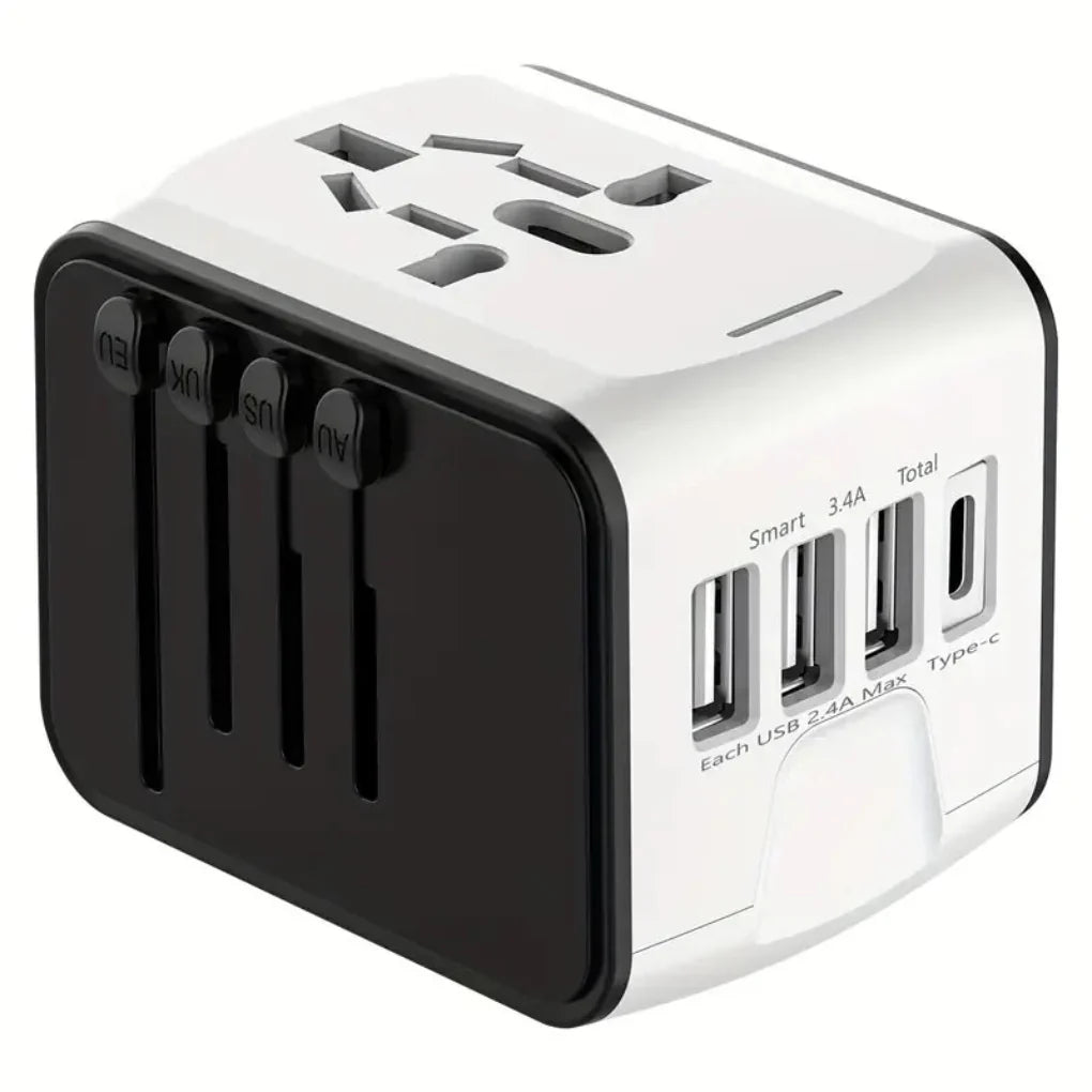 International Travel Plug Adapter Compact, Safe and Fast Charging for Worldwide Use