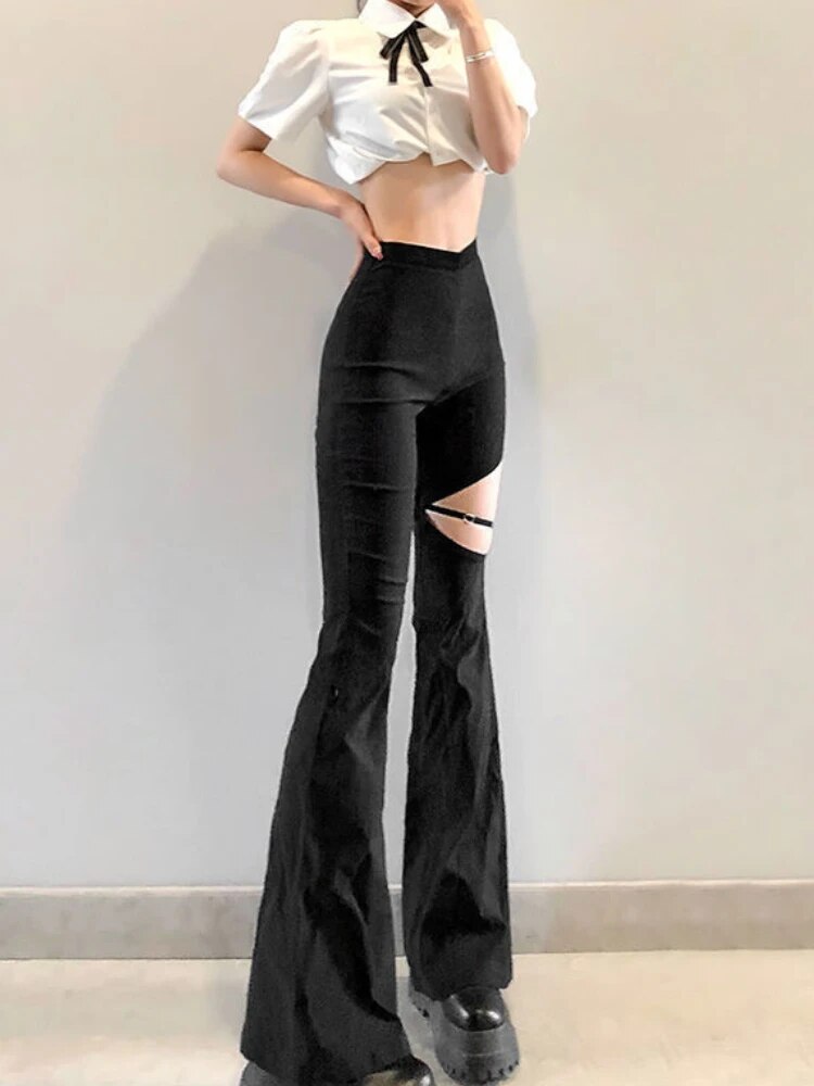 Ilaria | Flared Slim Trousers for Women
