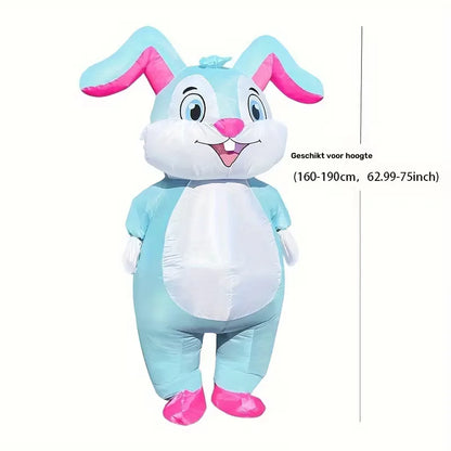 Inflatable Bunny Costume with Air Pump for Carnival