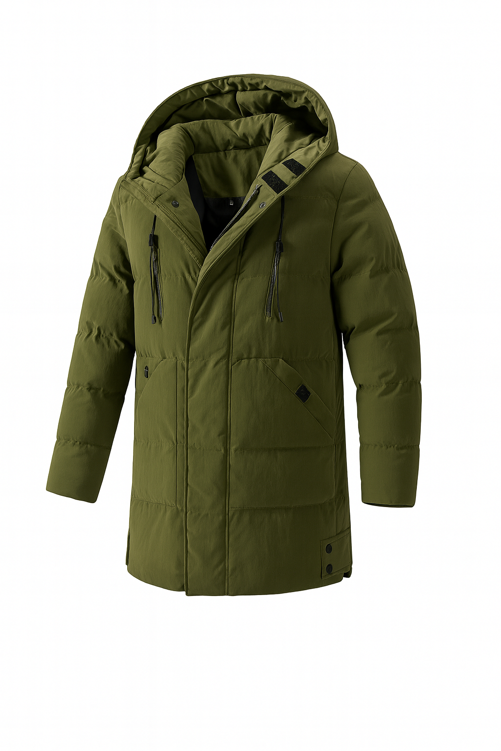Insulated hooded jacket for men