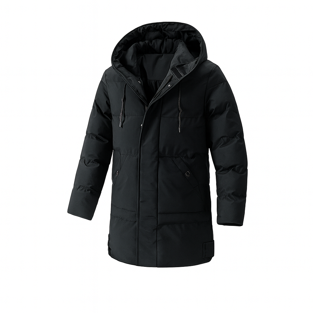 Insulated hooded jacket for men