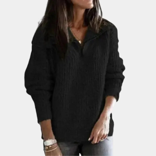 Suéter Chic y Cómodo con Media Cremallera para Mujer