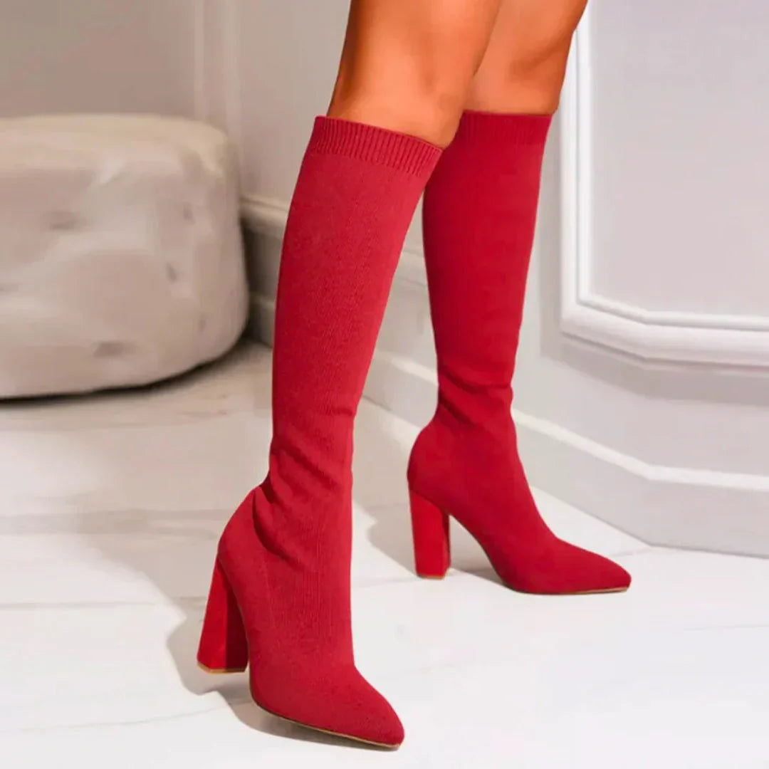 Knee-High Stretch Boots for Women