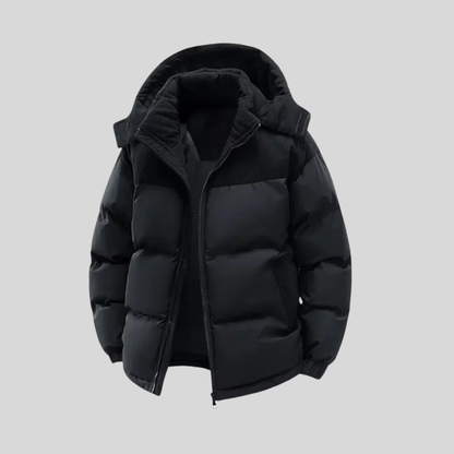 Isolated Winter Jacket for Men with Hood